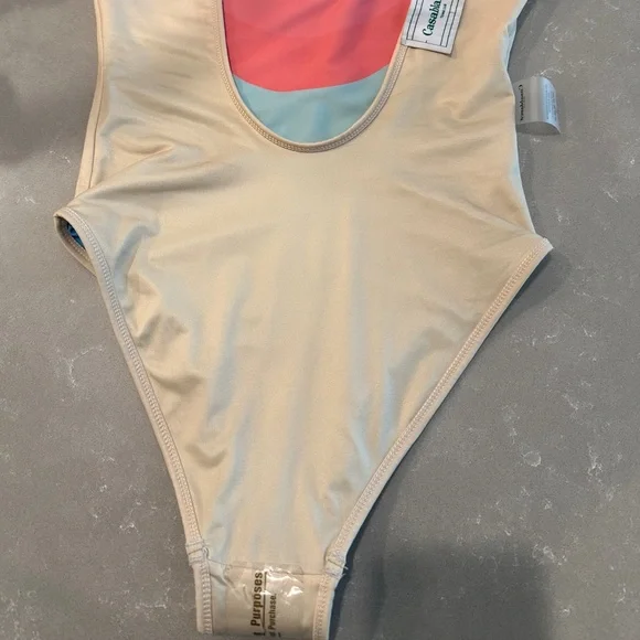 Girls Colorblock One-Piece Swimsuit in Pink & Blue - Picture 6 of 8